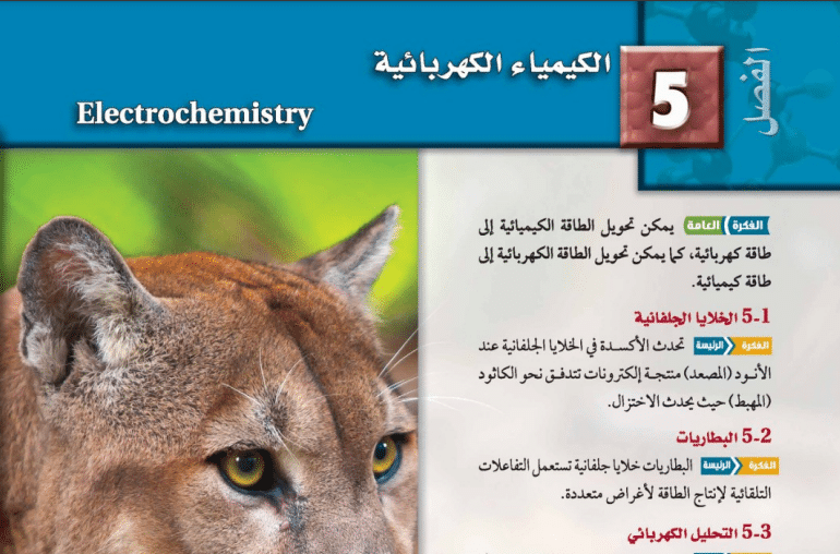 حل الفصل الخامس الكيمياء الكهربائية كيمياء 4