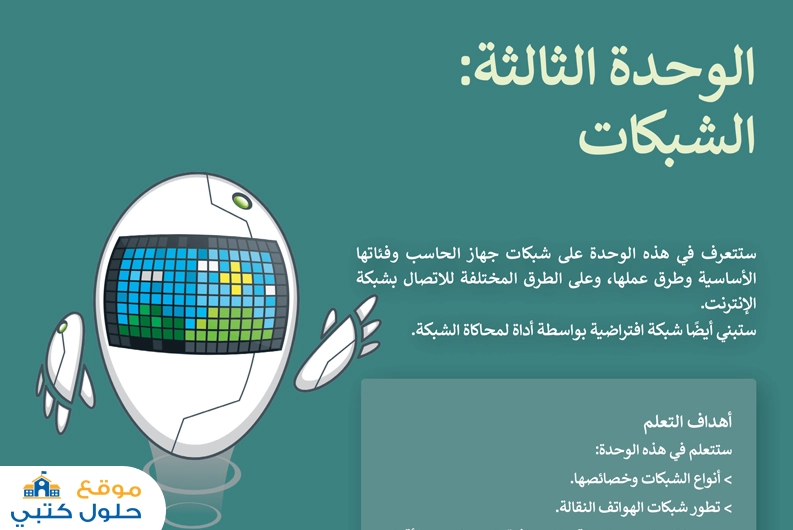 الوحده الثالثة الشبكات أول ثانوي