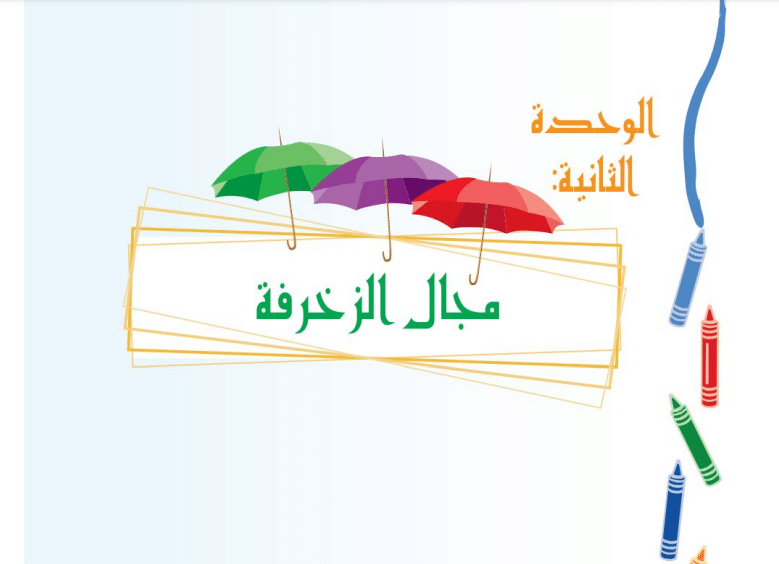 حل الوحدة 2 مجال الزخرفة تربية فنية ثالث ابتدائي ف2