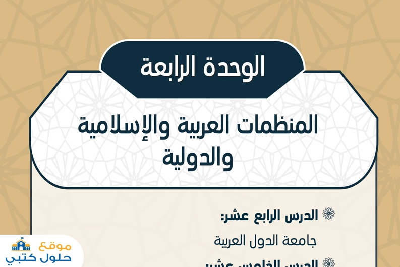 وحدة المنظمات العربية والإسلامية والدولية