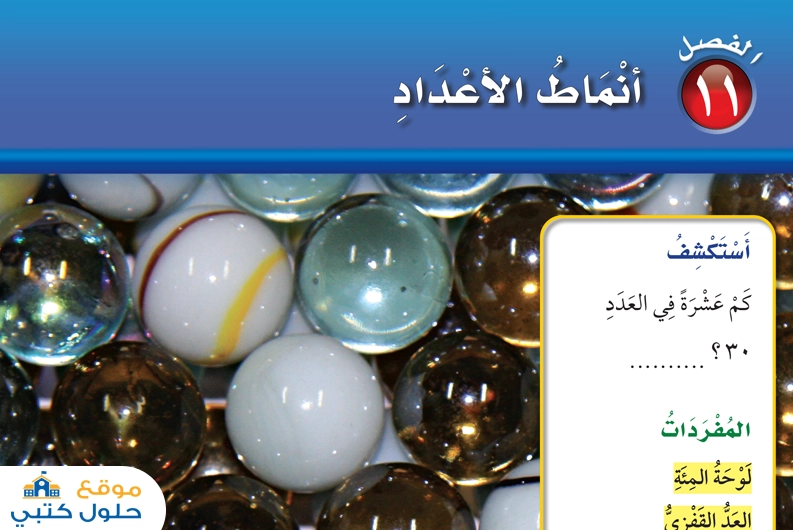 حل فصل أنماط الأعداد رياضيات اول ابتدائي