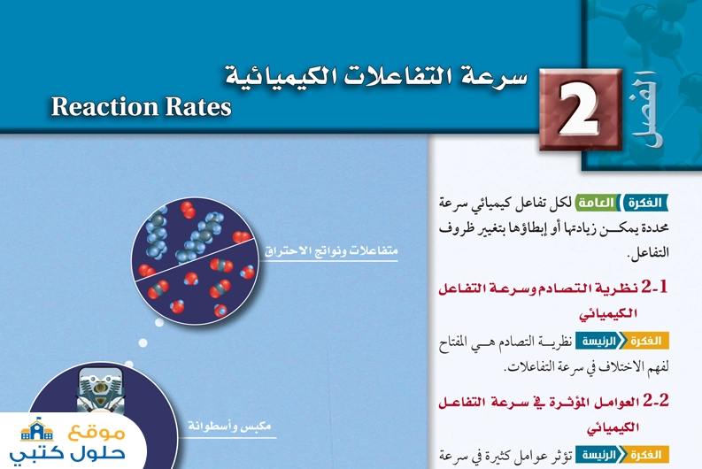 الفصل الثاني سرعة التفاعلات الكيميائية