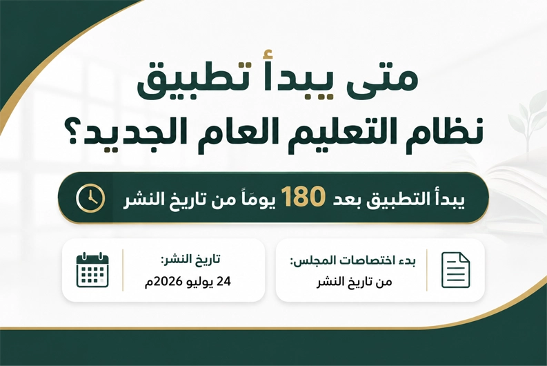 تاريخ تطبيق نظام التعليم العام الجديد